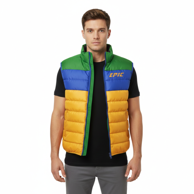Multi Color Puffer Vest 02