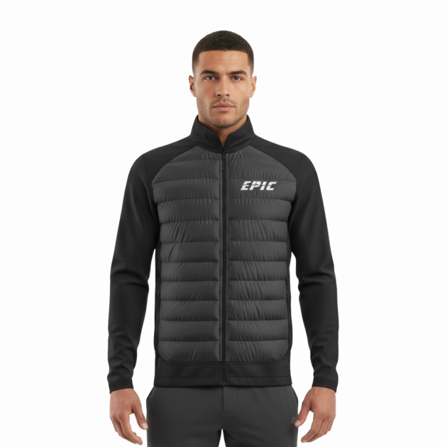 Black Men Hybrid Jacket