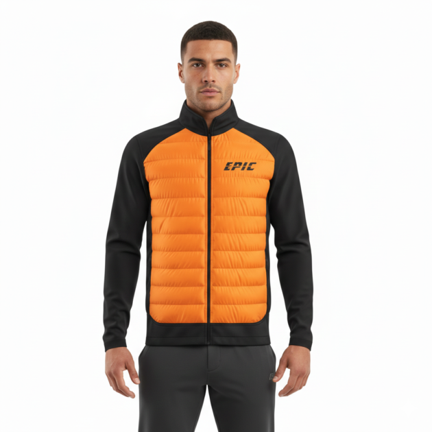 Orange Men Hybrid Jacket