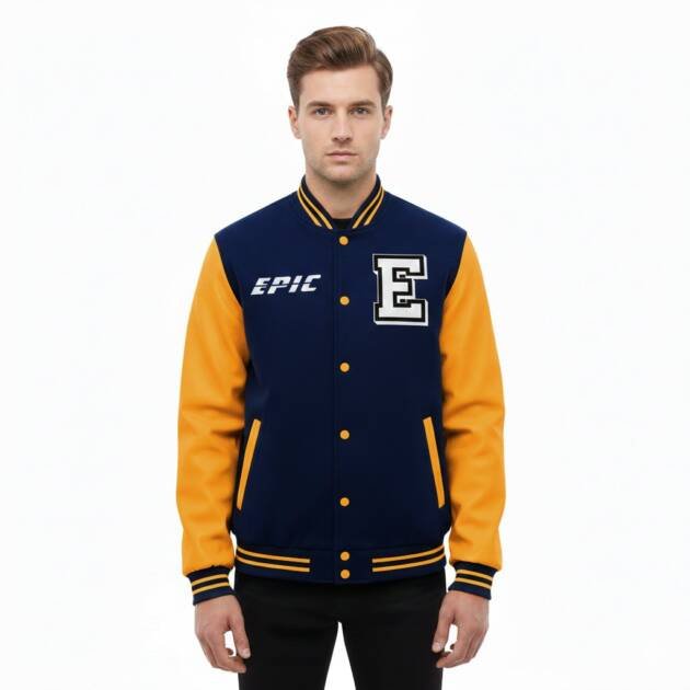 Blue and Yellow Varsity Jacket