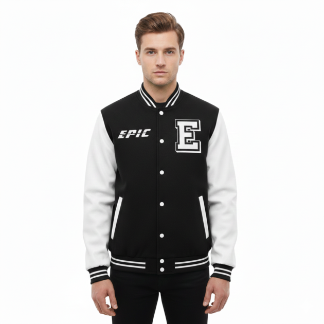 Black and White Varsity Jacket