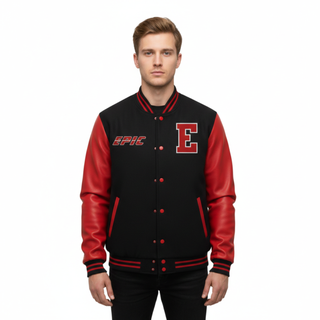 Red and Black Varsity Jacket